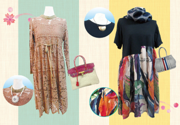 春,ファッション,ワンピース,コーディネート,SKIP,個性的,レース,刺繍